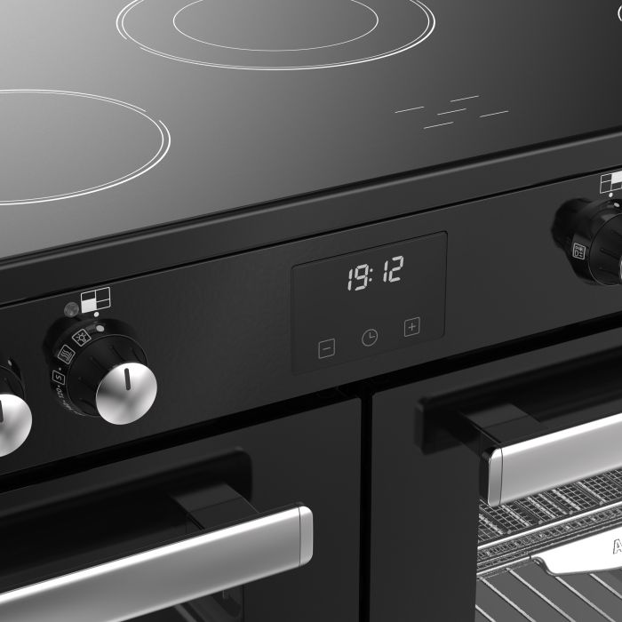 Belling RCA COOKCENTRE 110E BLACK 1100mm Electric Range Cooker 5 Zone Ceramic Hob Black