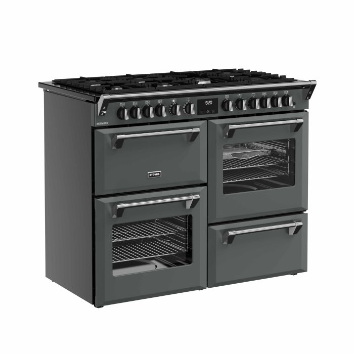 Stoves RCA RICHMOND 110DF ANT 1100mm Dual Fuel Range Cooker Quad Oven Gas Hob Ant